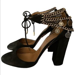 Aquazzura Chain-Link Accents Pumps